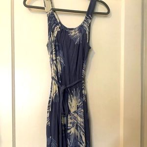 Anthro dress. Blue/cream